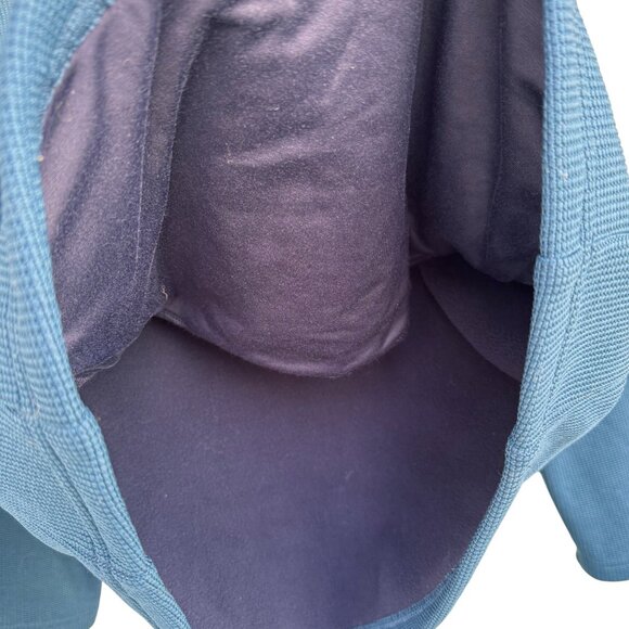 Spyder Mens Teal Blue Fleece Half-Zip Pullover Jacket M Warm Outerwear - Picture 10 of 14